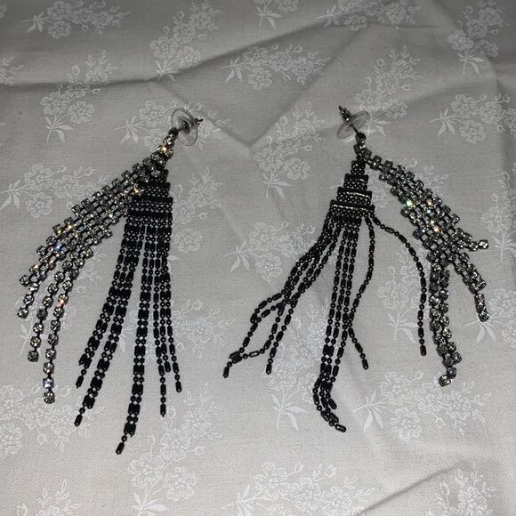 Rhinestone drop earrings  - Picture 8 of 8